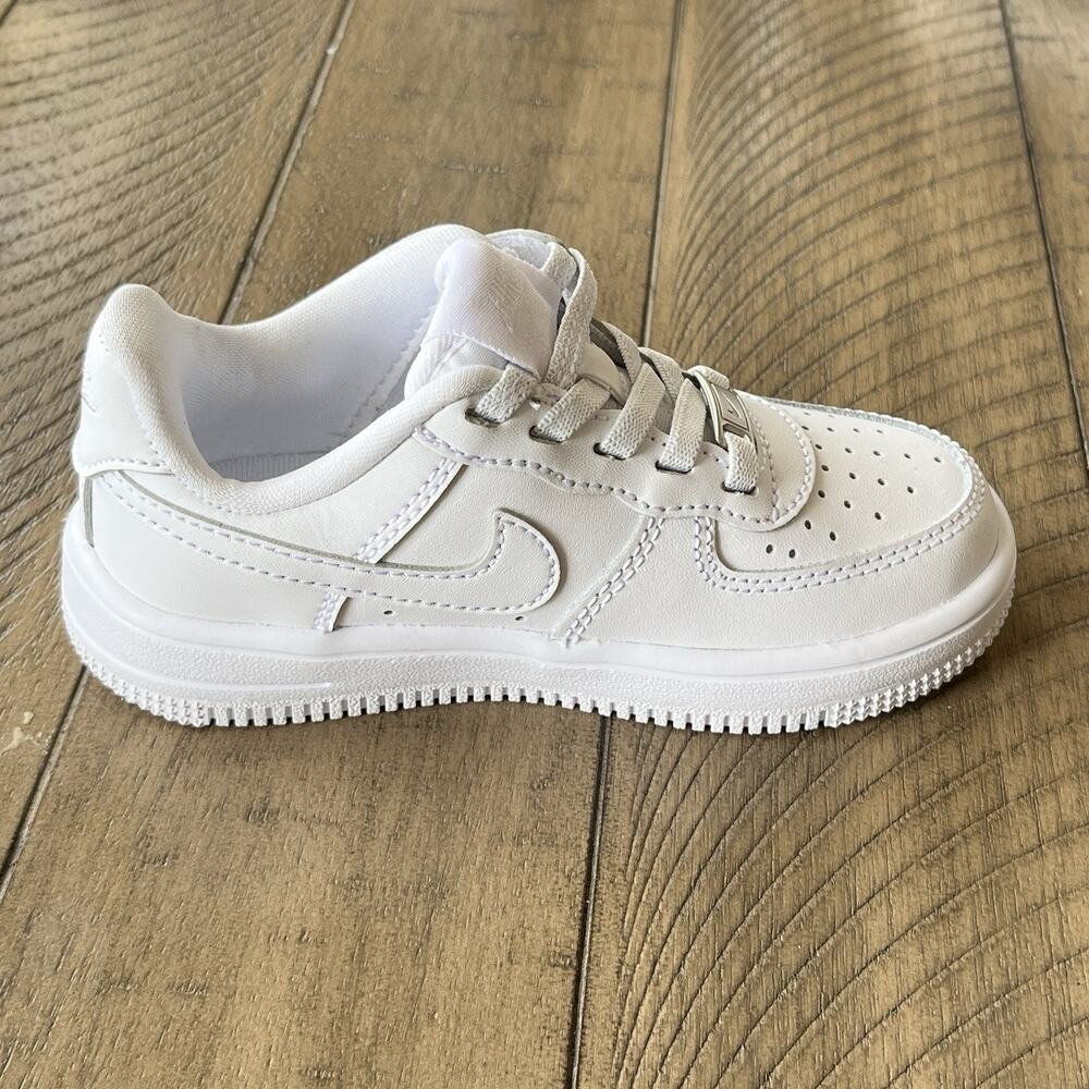 Nike Force 1 Low EasyOn PS White Sneakers US 9C Unisex Kids FN0237-111 Excellent - Picture 4 of 11